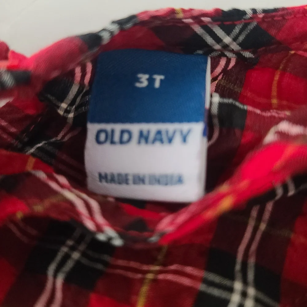 Old Navy Plaid Red Top The Children's Place Black Skirt Toddler Girls Size 3T
